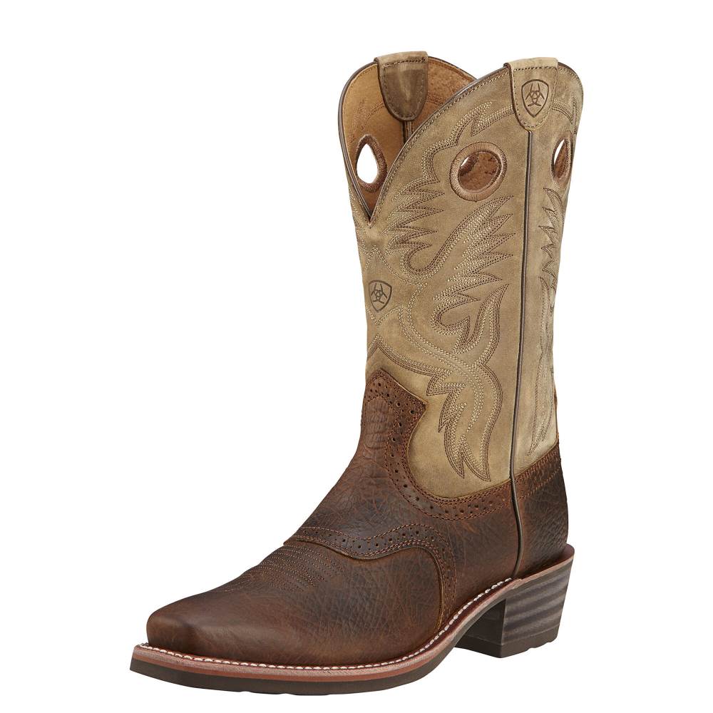 Ariat Heritage Roughstock Western Boot - EARTH