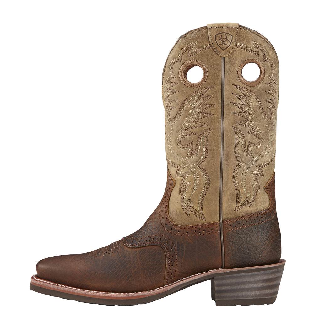 Ariat Heritage Roughstock Western Boot - EARTH