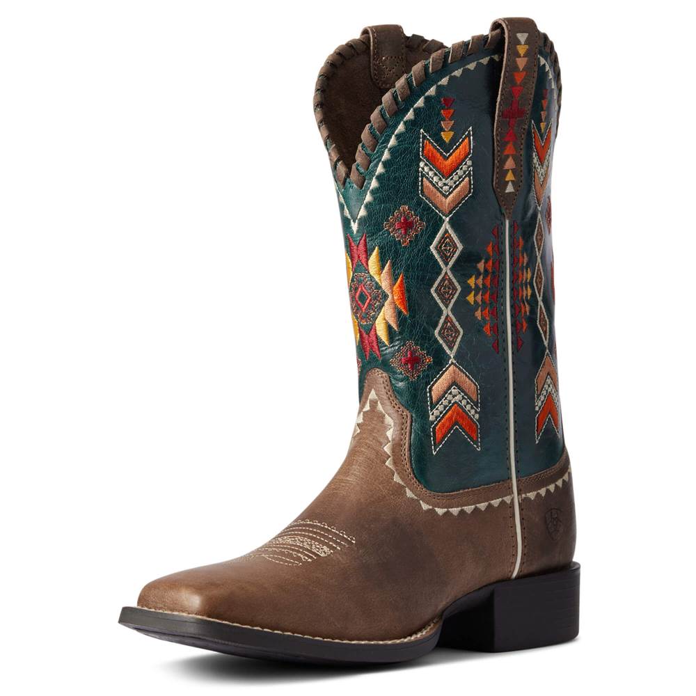 Ariat Round Up Skyler Western Boot - LIGHT TAN