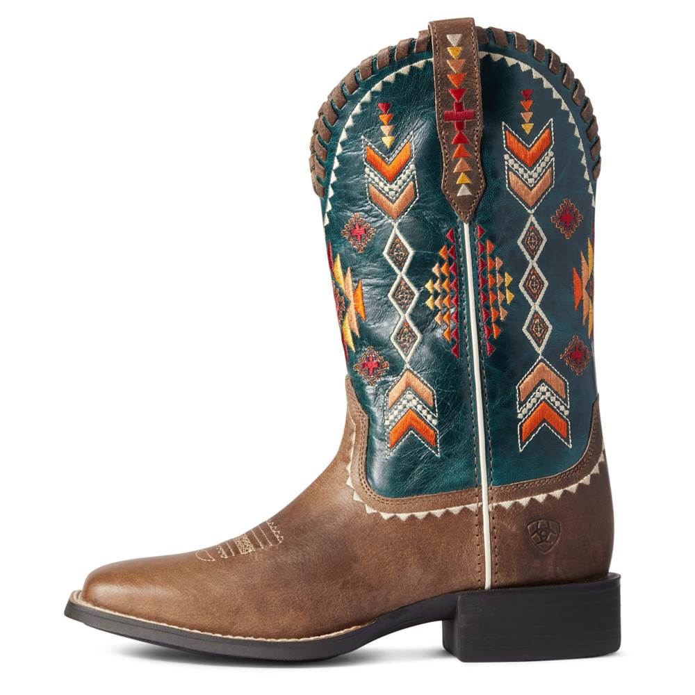 Ariat Round Up Skyler Western Boot - LIGHT TAN