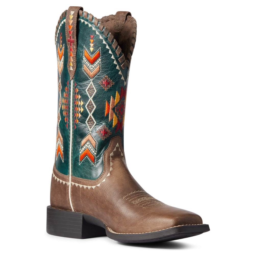 Ariat Round Up Skyler Western Boot - LIGHT TAN