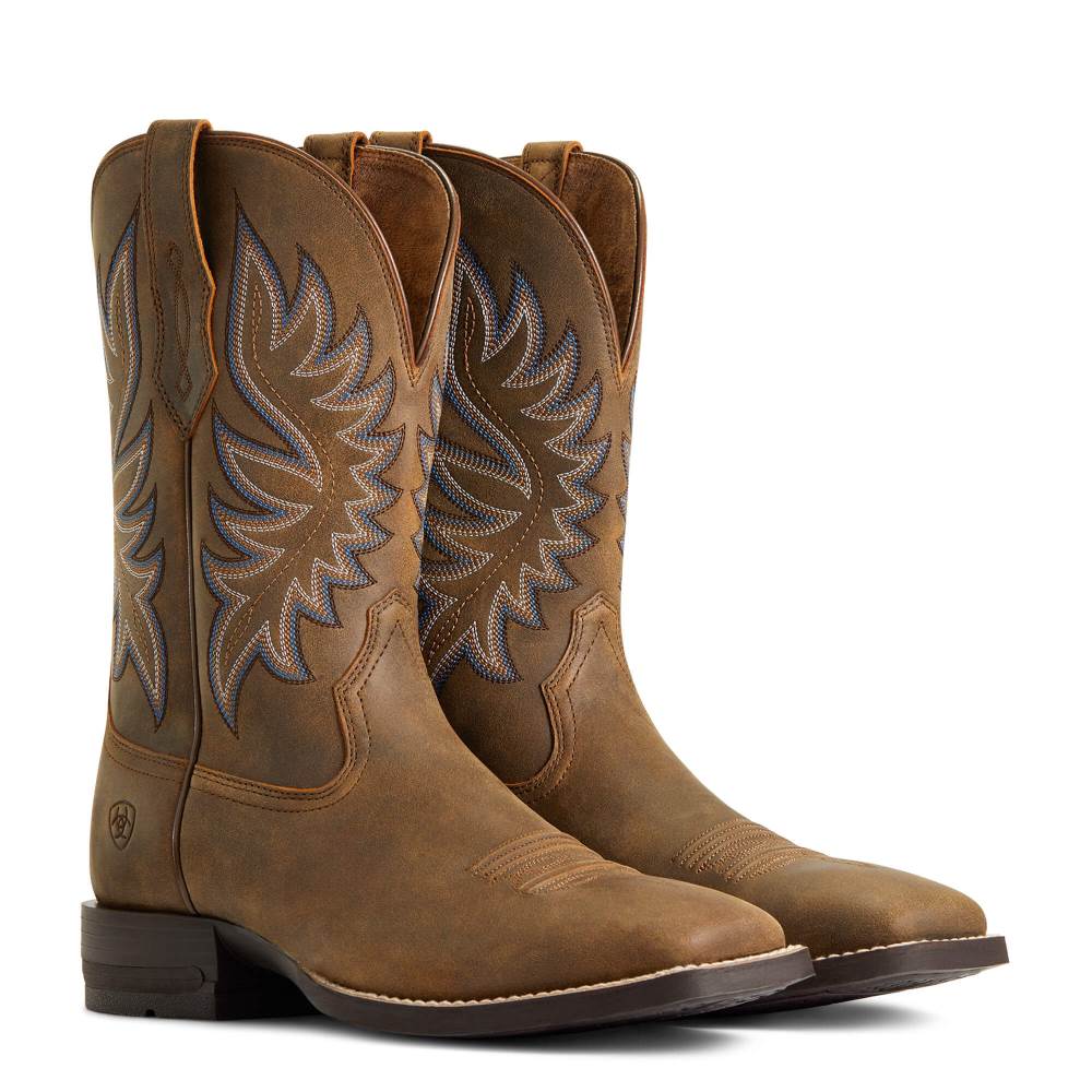 Ariat Brander Western Boot - BEAR BROWN