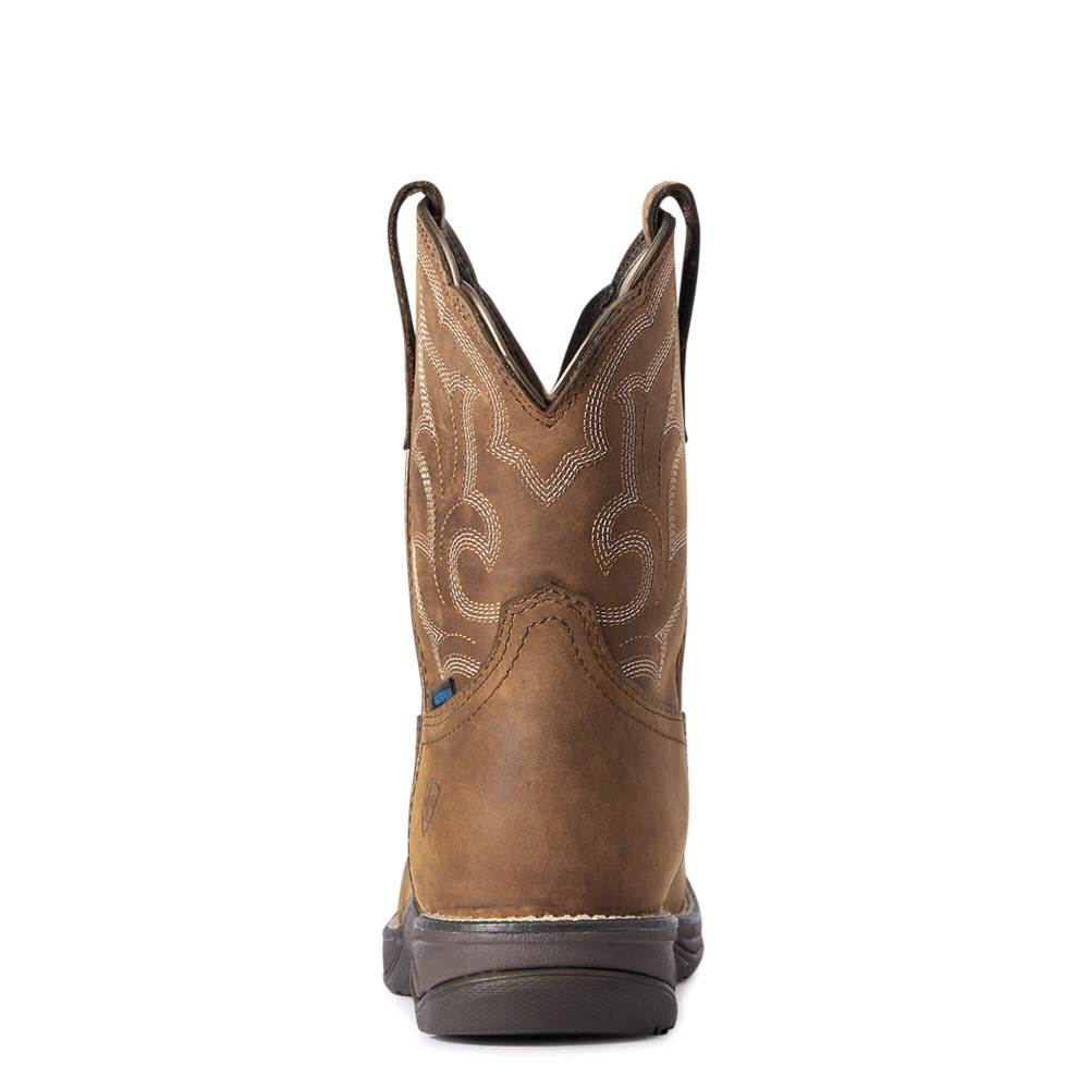 Ariat Anthem Shortie II Waterproof Western Boot - DISTRESSED BROWN