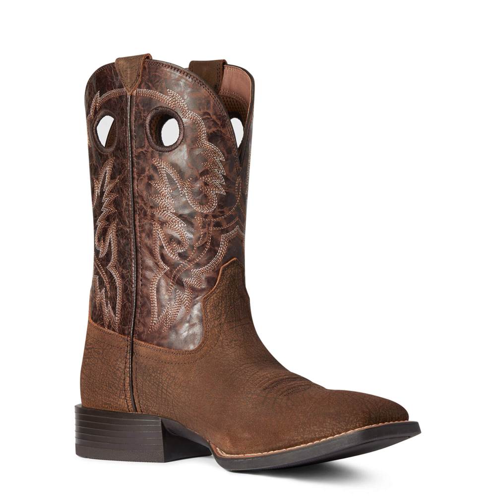 Ariat Sport Buckout Western Boot - ROUGH GINGER