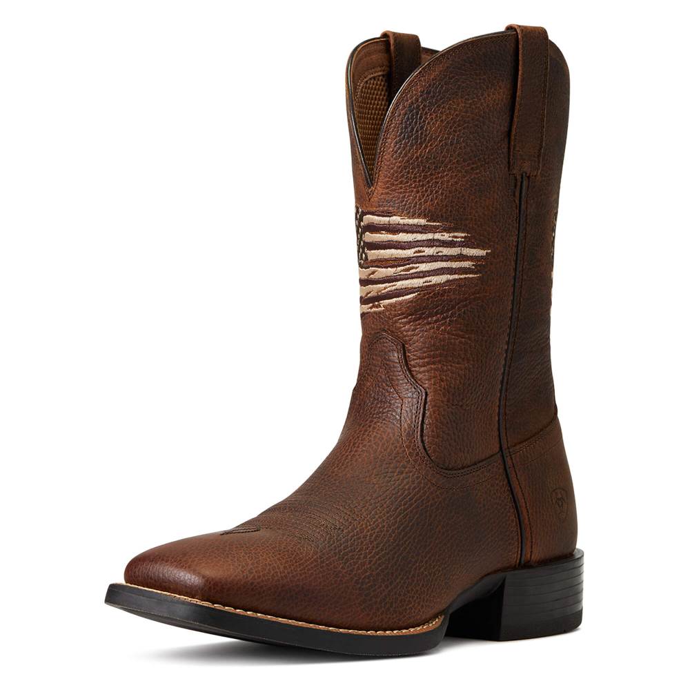 Ariat Sport All Country Western Boot - CLIFF BROWN - Click Image to Close