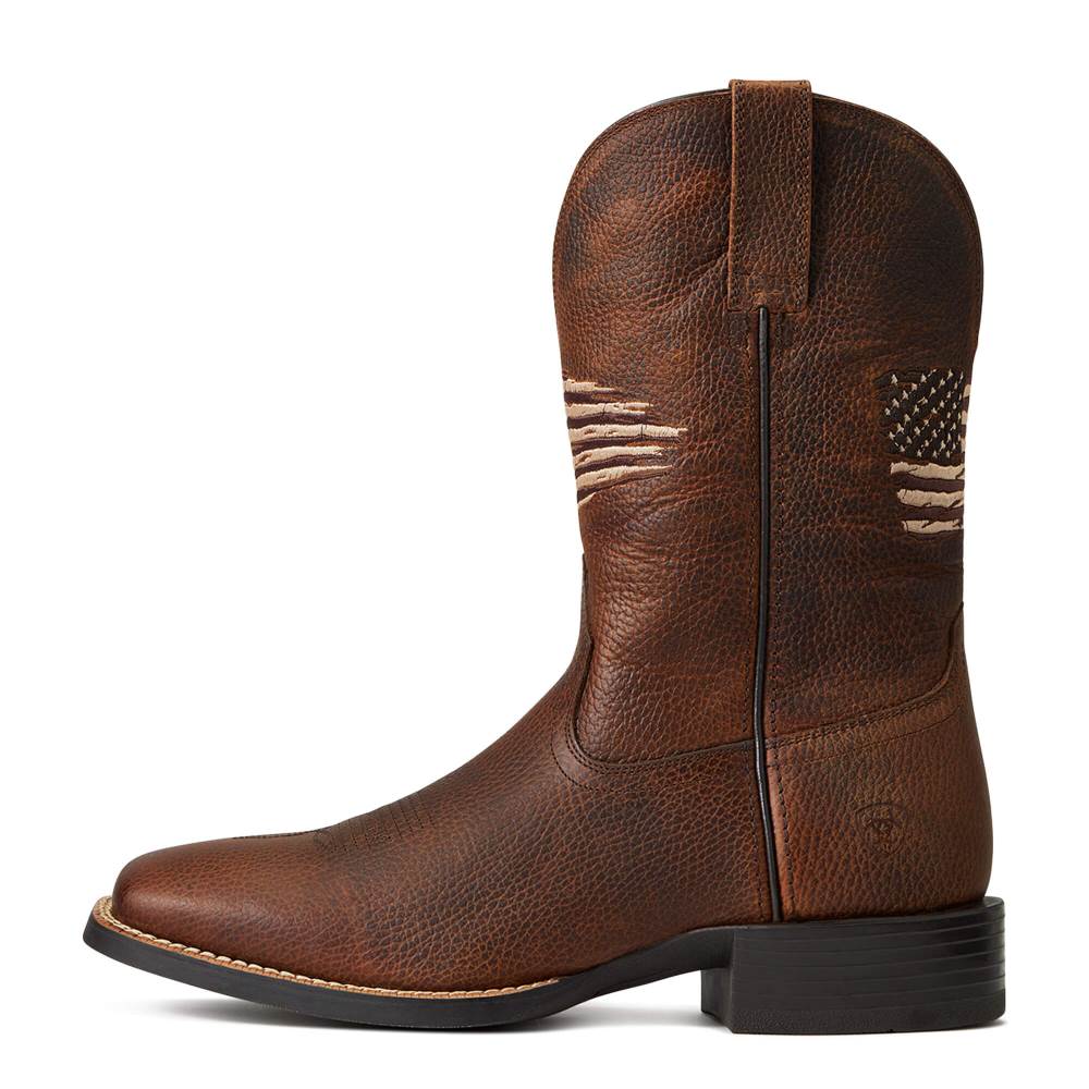 Ariat Sport All Country Western Boot - CLIFF BROWN