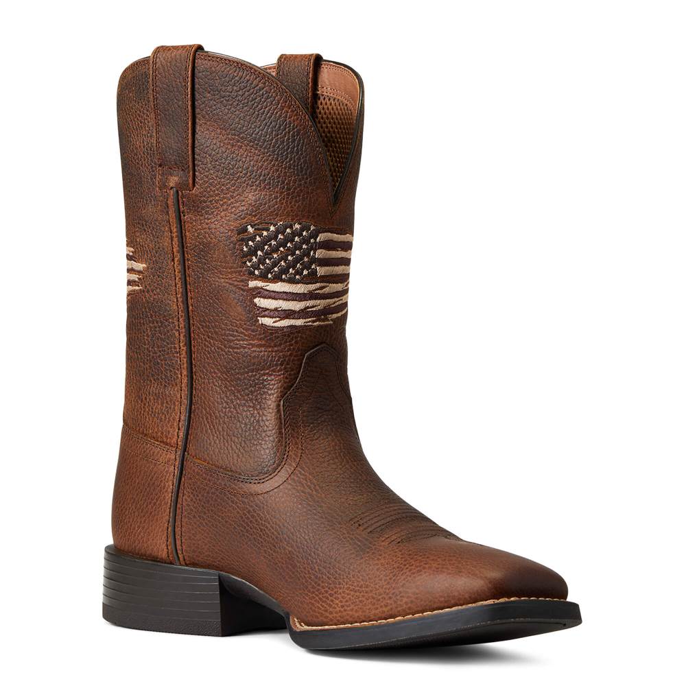 Ariat Sport All Country Western Boot - CLIFF BROWN