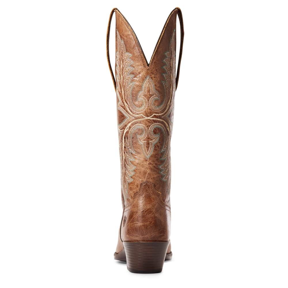 Ariat Heritage Elastic Wide Calf Western Boot - DARK TAN