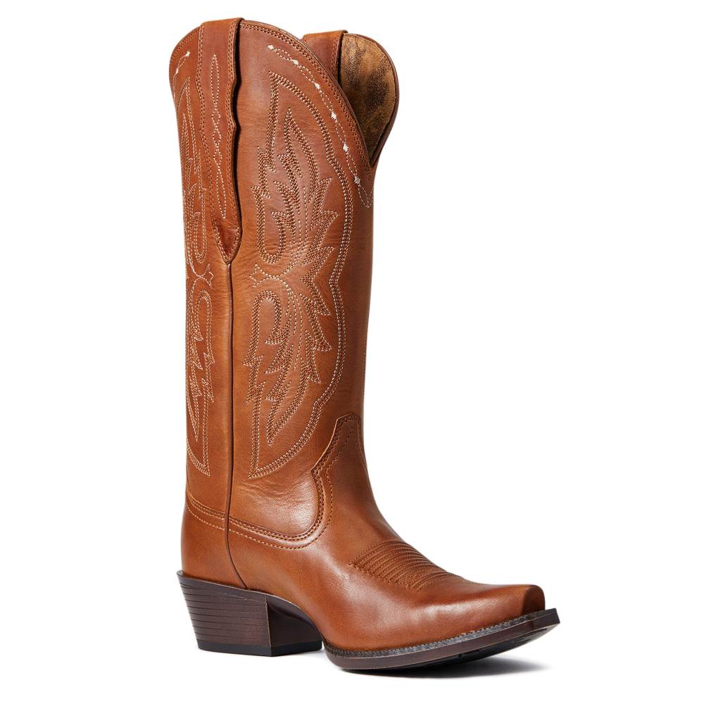 Ariat Heritage X Toe Elastic Wide Calf Western Boot - TREASURED TAN