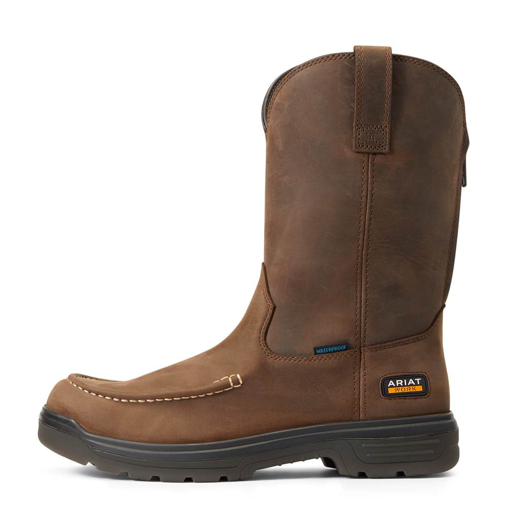 Ariat Turbo Moc Toe Waterproof Work Boot - MOCHA