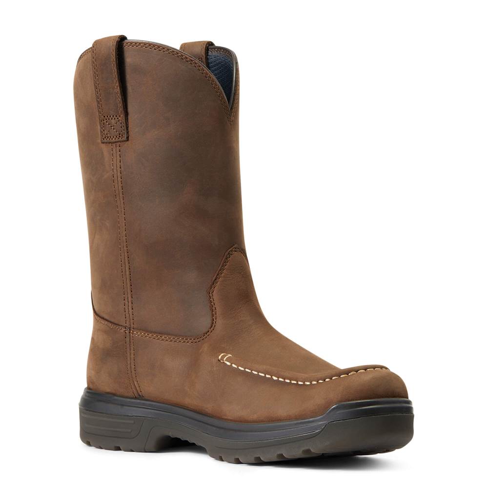 Ariat Turbo Moc Toe Waterproof Work Boot - MOCHA