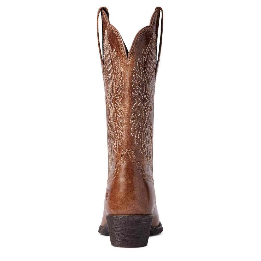 Ariat Heritage R Toe StretchFit Western Boot - DARK TAN