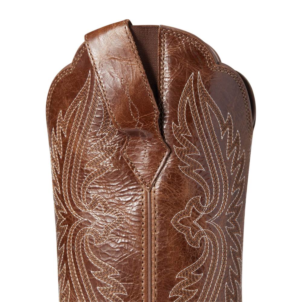 Ariat Heritage R Toe StretchFit Western Boot - DARK TAN