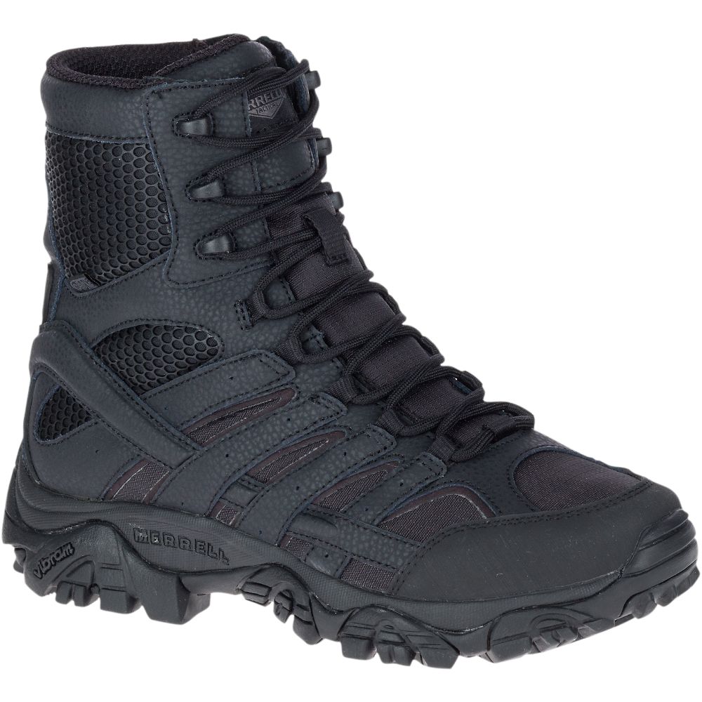 Merrel Moa 8" TacticaWaterproo Boots Wid Widt Black