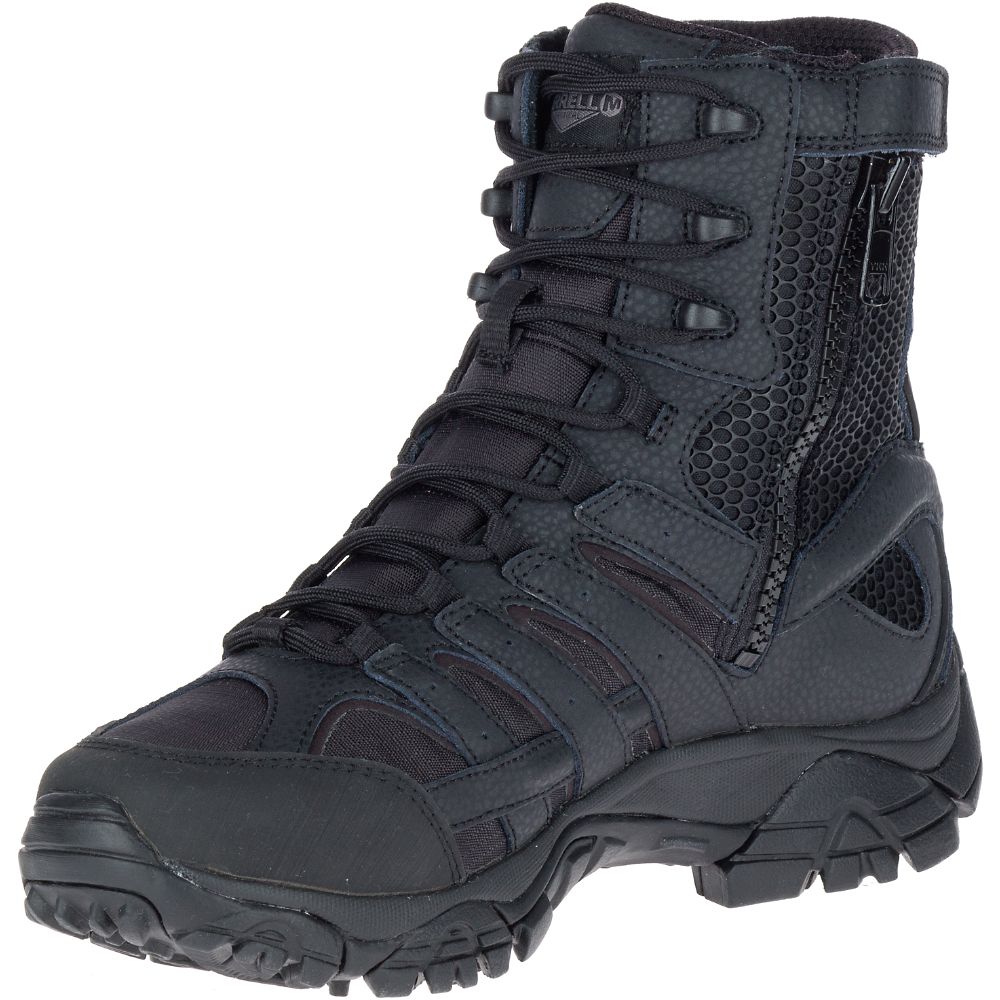 Merrel Moa 8" TacticaWaterproo Boots Wid Widt Black