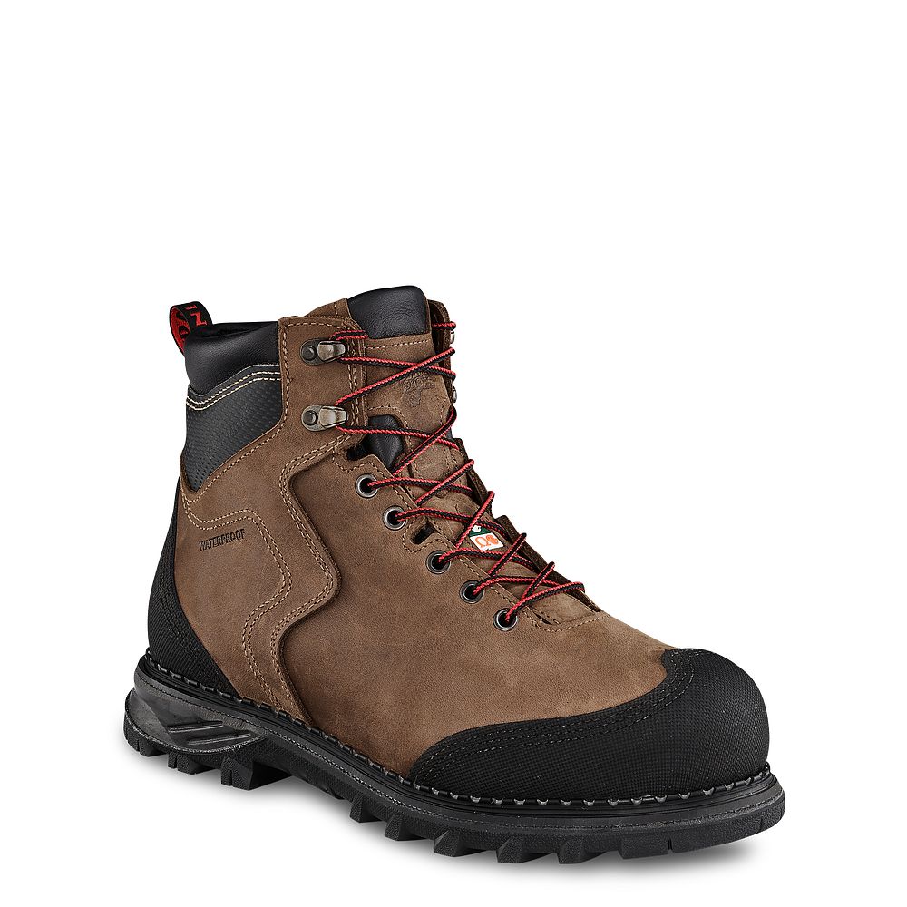 Red Wing Burnside - Men's 6-inch Waterproof, CSA Safety Toe Boot - Click Image to Close