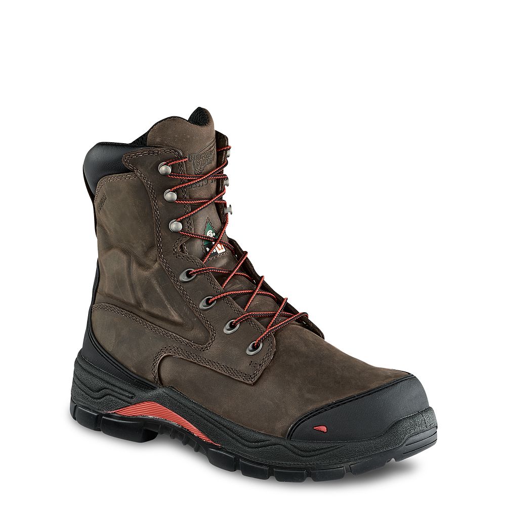 Red Wing King Toe® ADC - Men's 8-inch Waterproof CSA Metguard Safety Toe Boot - Click Image to Close