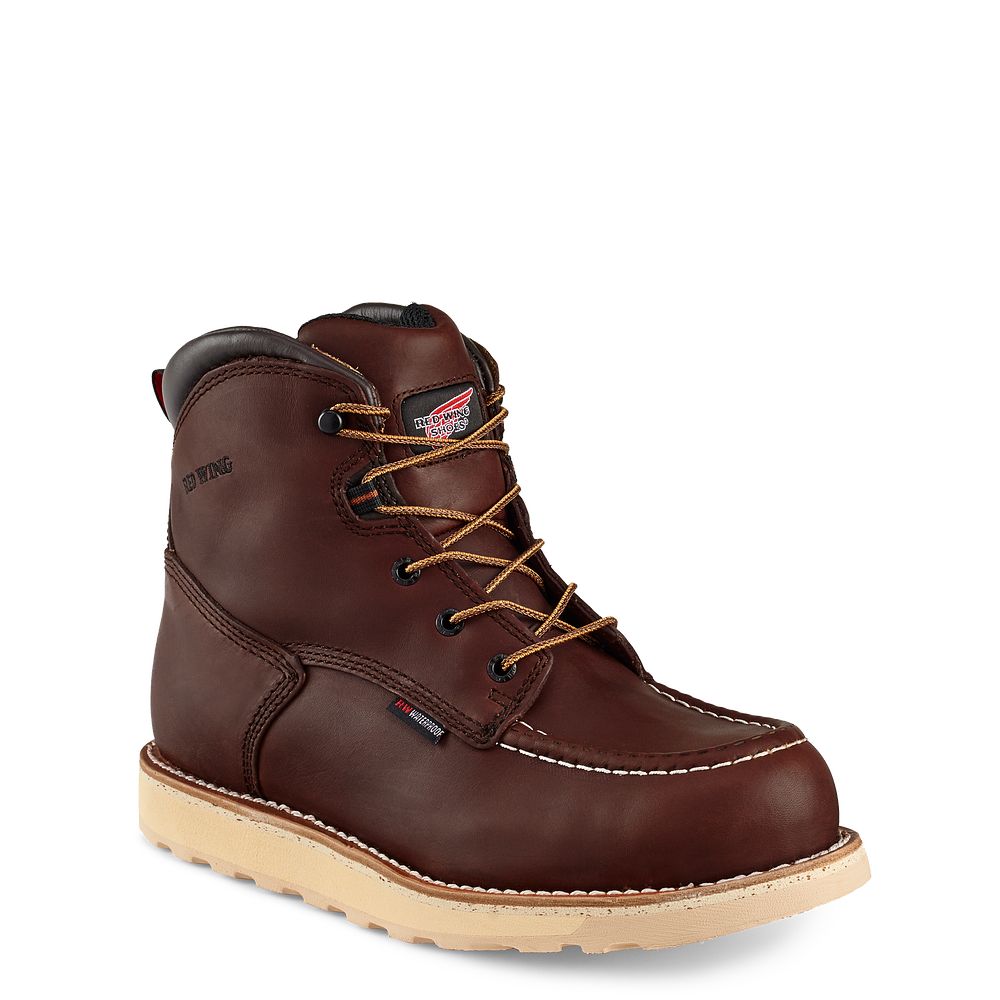 Red Wing Traction Tred - Men's 6-inch Waterproof Safety Toe Boot - Click Image to Close