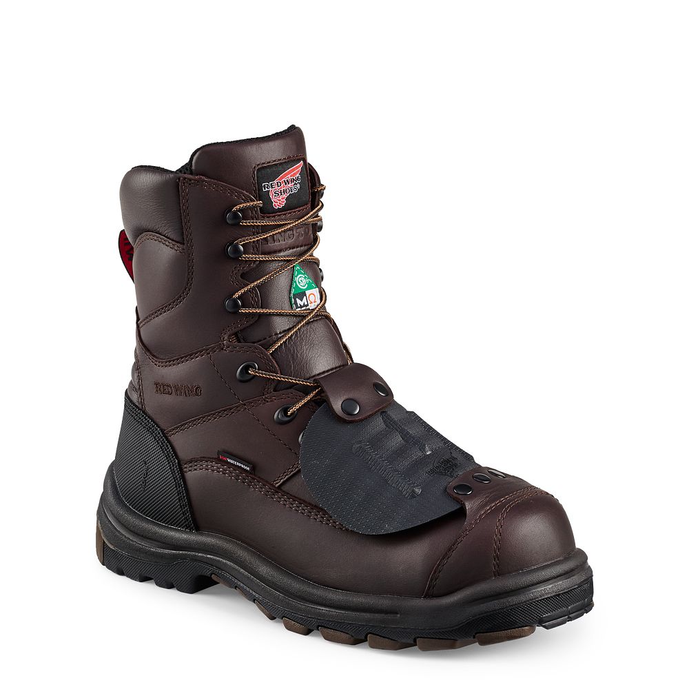 Red Wing King Toe® - Men's 8-inch Waterproof CSA Metguard Safety Toe Boot - Click Image to Close