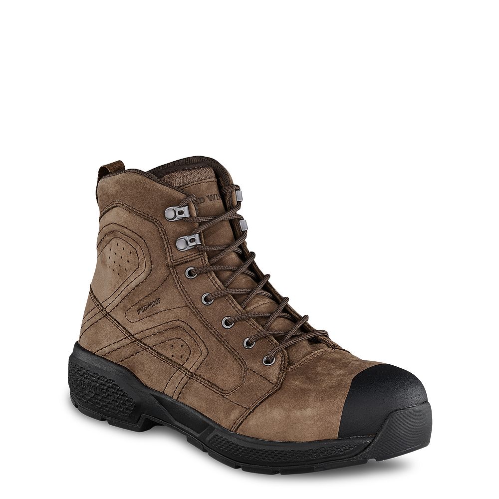 Red Wing Exos Lite - Men's 6-inch Waterproof Safety Toe Boot - Click Image to Close