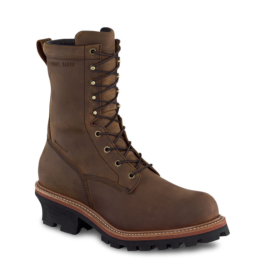 Red Wing LoggerMax - Men's 9-inch Insulated, Waterproof Safety Toe Logger Boot - Click Image to Close