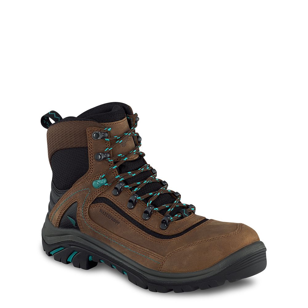 Red Wing Tradeswoman - Women's 6-inch Waterproof Safety Toe Boot - Click Image to Close