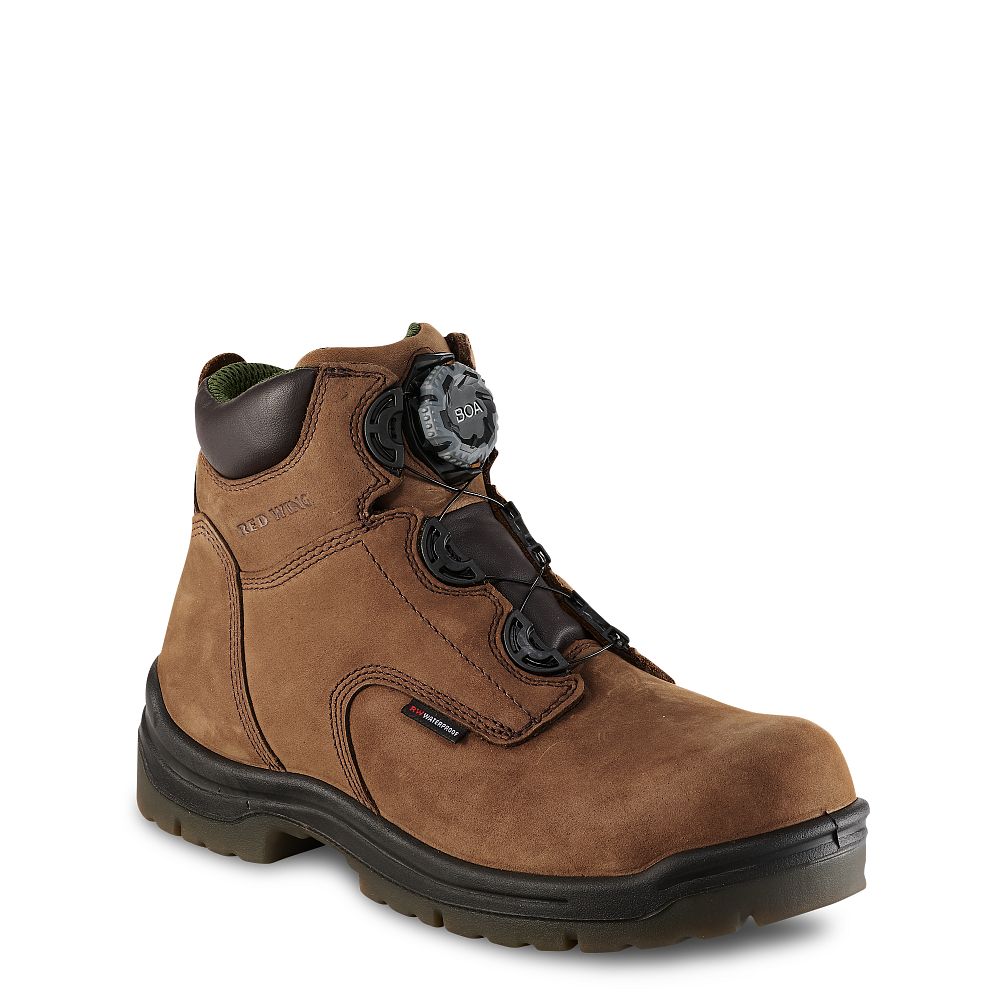 Red Wing King Toe® - Men's 6-inch Waterproof Safety Toe Boot - Click Image to Close