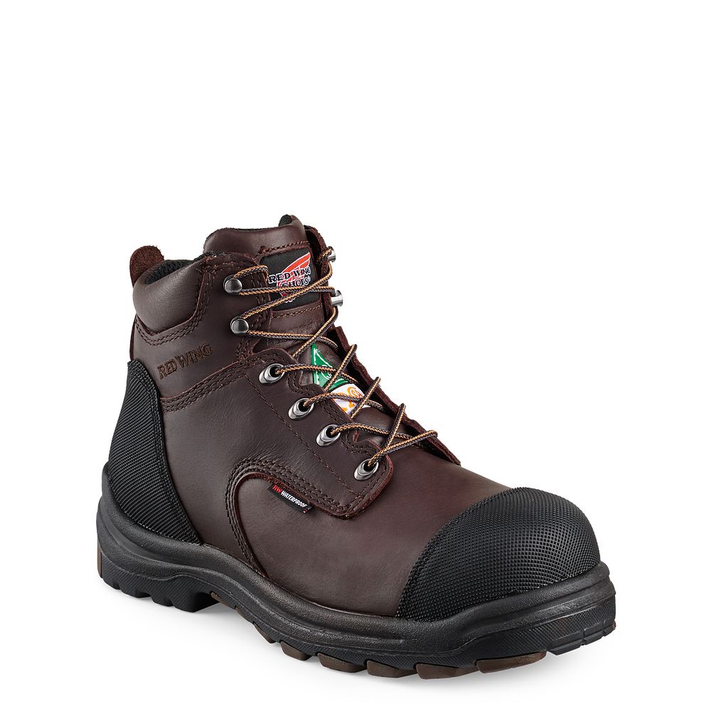 Red Wing King Toe® - Men's 6-inch Waterproof CSA Safety Toe Boot - Click Image to Close