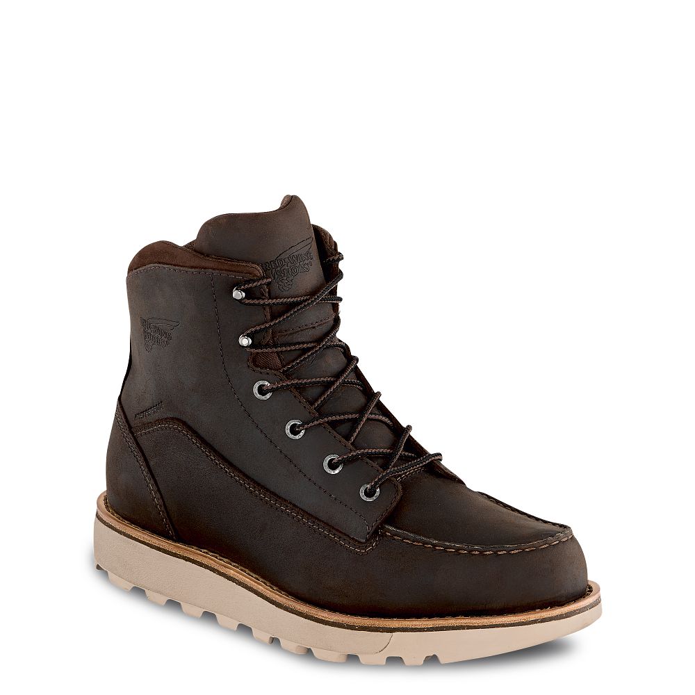 Red Wing Traction Tred Lite - Men's 6-inch Waterproof Soft Toe Boot - Click Image to Close